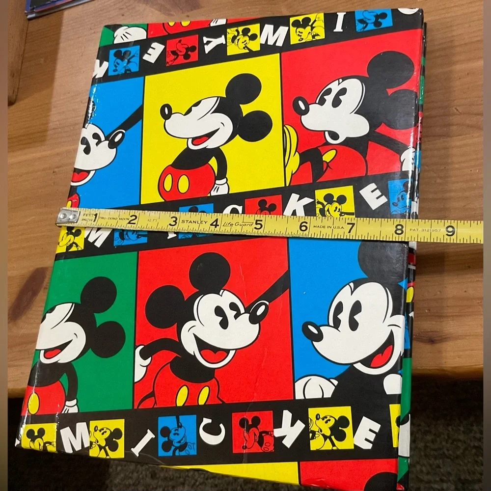 Holson: Disney Mickey multi colored vintage 2 ring binder/ photo holder/album